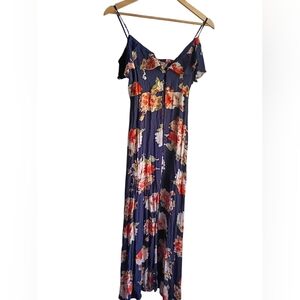 EUC Band Of Gypsies Long Floral Dress Size XS